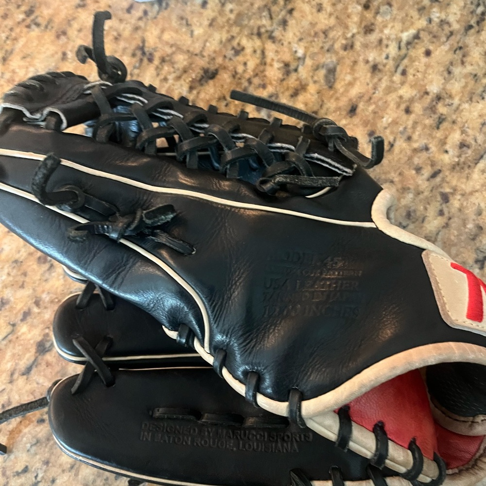 Black and White Baseball Glove